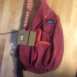 Kavu rope sling bag and wallet